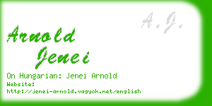 arnold jenei business card